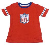 Červené tričko s pruhy NFL Primark