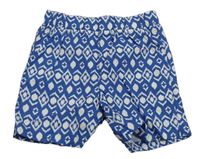 Modré vzorované plátěné kraťasy Primark