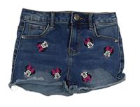 Modré riflové kraťasy s Minnie Primark