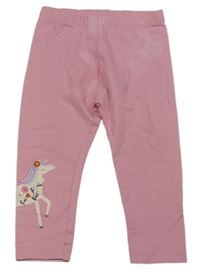 Starorůžové legíny s koněm Mothercare