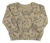 Písková mikina s dinosaury zn. Primark
