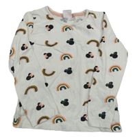 Bílé triko s Minnie a duhami Primark
