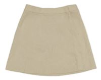 Krémová žebrovaná vlněná sukně Zara