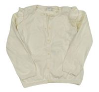 Smetanový propínací svetr s volánky LC Waikiki