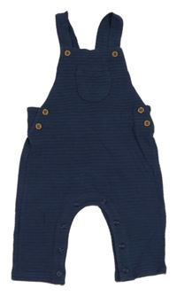 Tmavomodré žebrované laclové tepláky Next