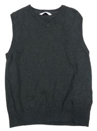 Tmavošedá melírovaná svetrová vesta M&S