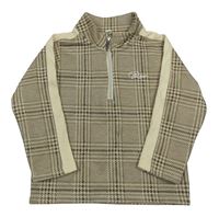 Béžovo-hnědá kostkovaná mikina River Island