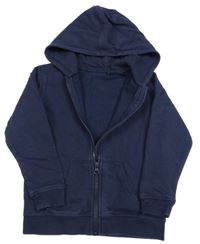 Tmavomodrá propínací mikina s kapucí George