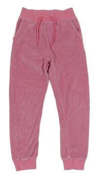 Růžové sametové tepláky Next