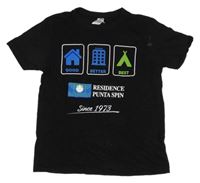 Černé tričko s potiskem