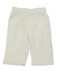 Smetanové puntíkaté lehké tepláky