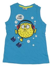 Modré tílko s rybami Infinity Kids