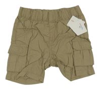Nové - Pískové plátěné cargo kraťasy Topomini