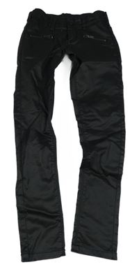 Černé skinny kalhoty koženkového vzhledu C&A