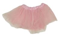 Kostým - Růžová třpytivá tylová sukně