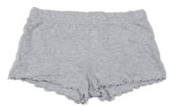 Šedé melírované bavlněné kraťasy H&M