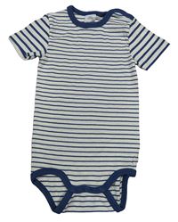 Bílo-tmavomodré pruhované body Sanetta
