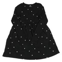 Černé šaty se srdíčky H&M