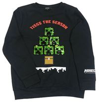 Černá mikina s Minecraft 