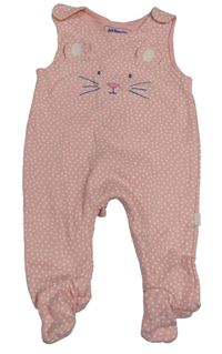 Světlerůžové vzorované dupačky s čumákem Jojo Maman Bébé