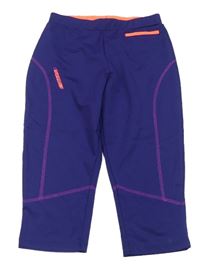 Tmaovmodro-neonové sportovní crop legíny C&A