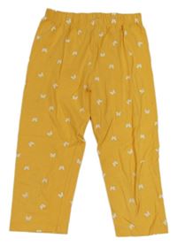 Žluté crop legíny s motýlky Topolino