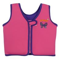 Růžová plovací vesta s motýlkem 