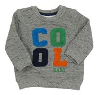 Šedá melírovaná mikina s nápisem F&F