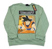 Nové - zelená mikina s potiskem 