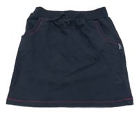 Tmavomodrá tepláková sukně s kapsami jakoo