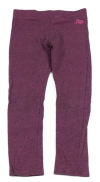 Růžovo-černé proužkované legíny s nápisem we