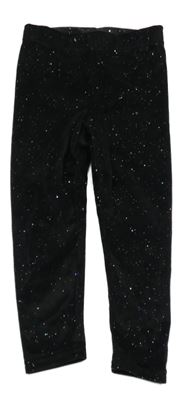 Černé sametové třpytivé legíny Kiki&Koko