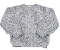 Růžovo-modrý melírovaný svetr Primark