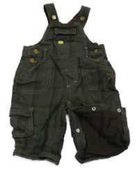 Hnědé kostkované podšité plátěné laclové kalhoty Debenhams