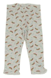 Bílé vzorované legíny s duhami C&A