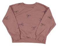 Starorůžová mikina s mašličkami Primark