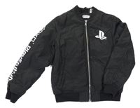 Černá šusťáková zateplená bomber bunda s PlayStation H&M