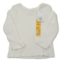 Nové - smetanové žebrované triko PRIMARK