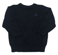 Tmavomodrý svetr s výšivkou zn. Primark