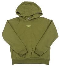 Khaki mikina s kapucí a logem zn. Reebok