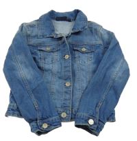 Modrá riflová crop bunda Basefield 