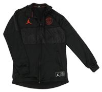 Černo-červená propínací thermo mikina s nášivkou Jordan Air