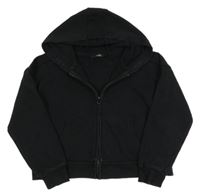 Černá propínací crop mikina s kapucí George