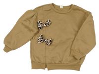 Béžová mikina s mašlemi Shein