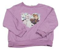 Lila mikina s Annou a Elsou H&M