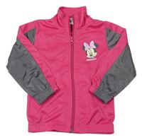 Růžovo-šedá propínací sportovní mikina s Minnie Disney
