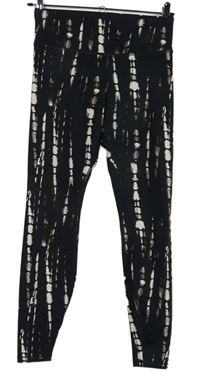 Dámské černo-béžové vzorované sportovní legíny H&M