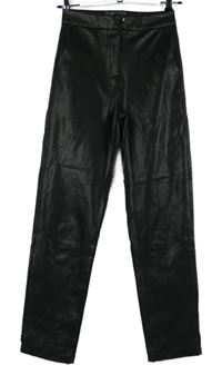 Dámské černé koženkové kalhoty Primark vel. 32