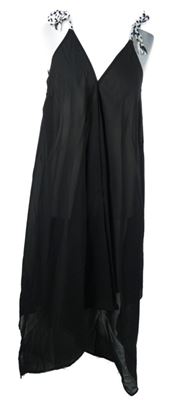 Dámské černé šifonové plážové midi šaty Bonprix 