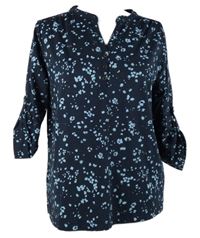 Dámská tmavomodrá kytičkovaná halenka Stooker 